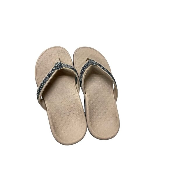 VIONIC TIDE II TVW1002 SNAKE SKIN TOE POST SANDALS US 7 - Picture 2 of 5